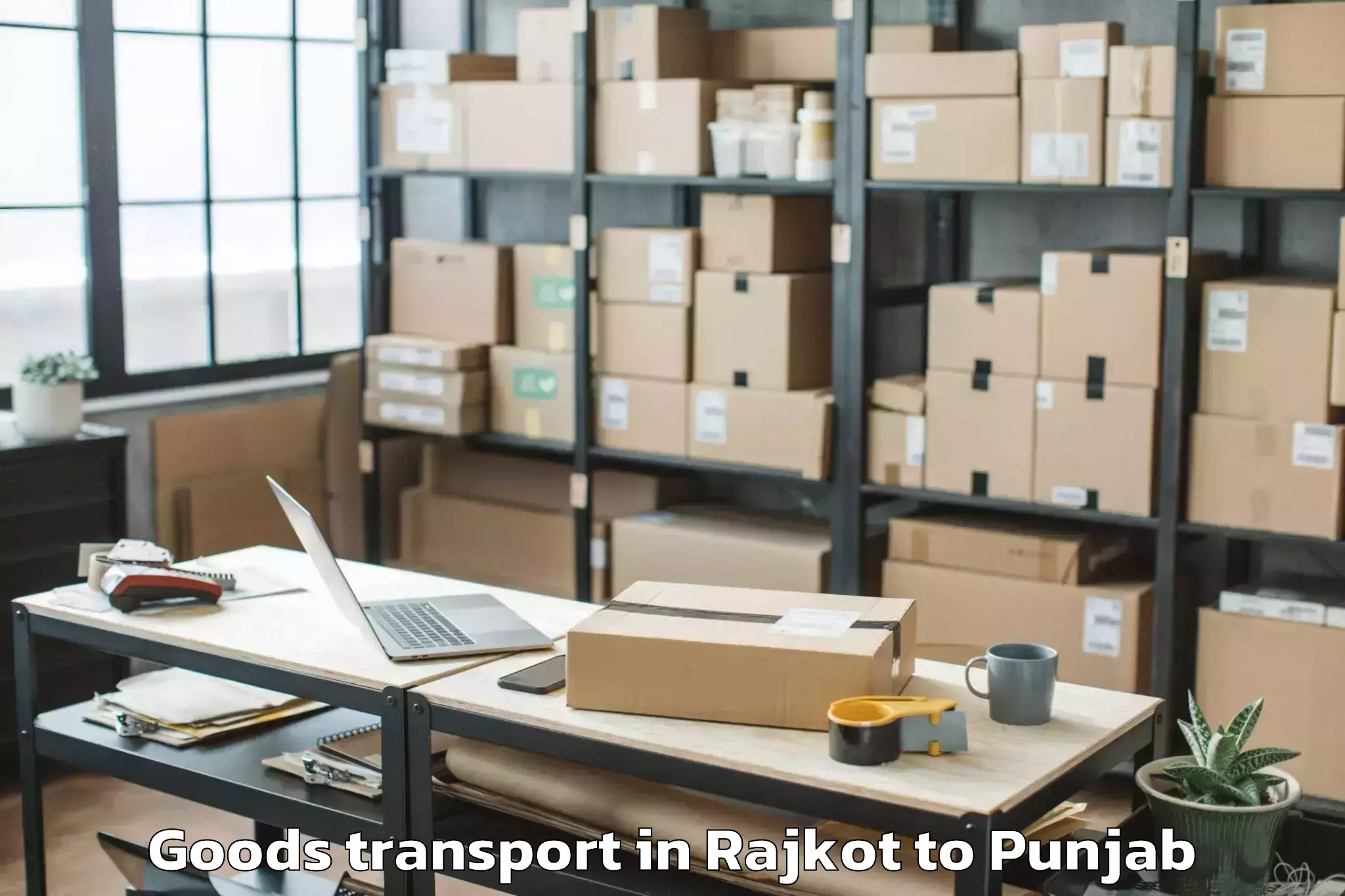 Book Rajkot to Lakhnaur Goods Transport Online